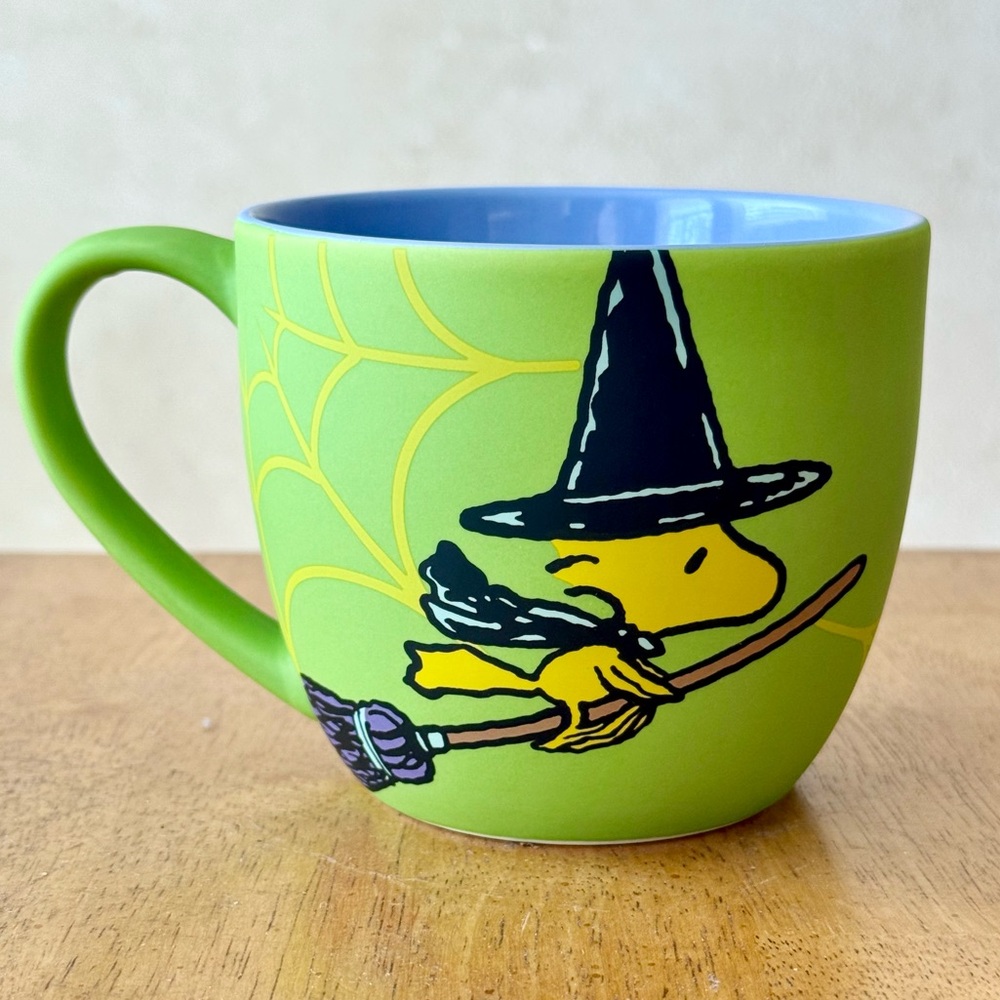 Peanuts Halloween Skeleton Snoopy & Witch Woodstock Double Sided Mug NEW!! - Picture 3 of 4